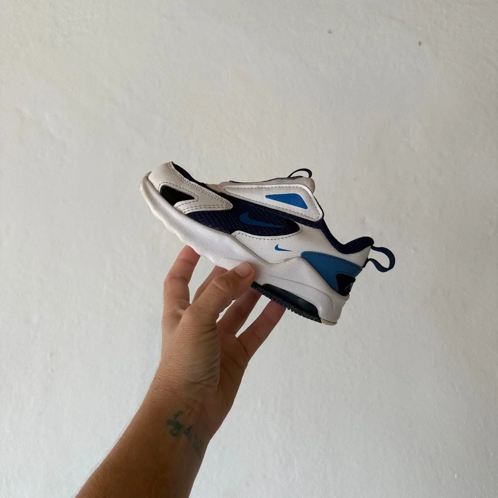 Nike Air Max Bolt TD Kids Sneakers White Blue CW1629-400 Size 10C